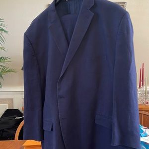 Men’s suit/Ralph Lauren linen navy blue men’s suit with jacket & trousers